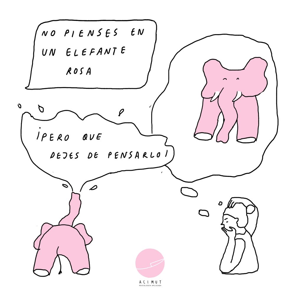 ¡No pienses en un elefante rosa!